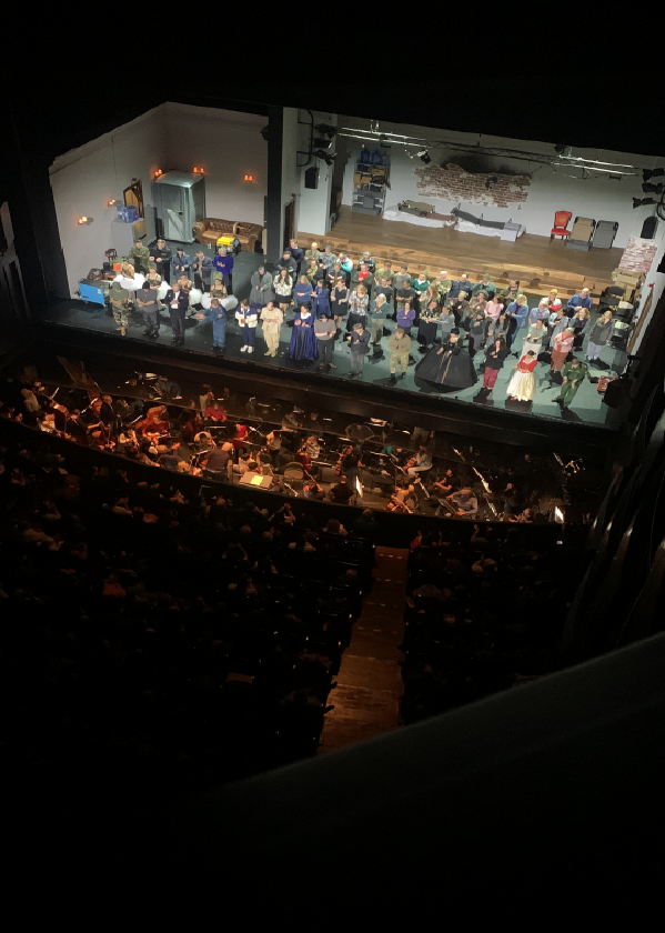 Photo vue d'en haut d'un spectacle à l'opéra de Lyon