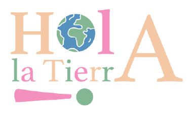 Logo que nous avons conçu sur Illustrator avec des couleurs pâles : orange, rose, vert, bleu avec le O remplacé par une image de la terre